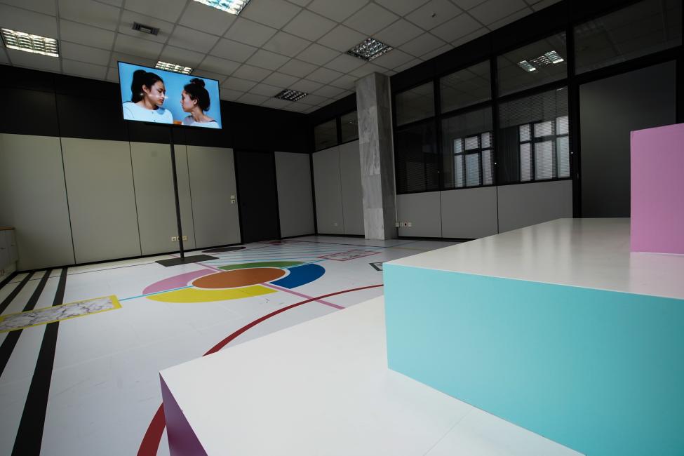 Danielle Dean, Trainers, 2014, 6th Athens Biennale 2018 ANTI, photo by Nysos Vasilopoulos